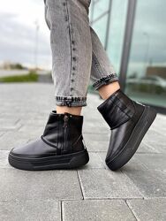 Угги жіночі DE MARKO У-3 чорні зима, шкіра натуральна 4850