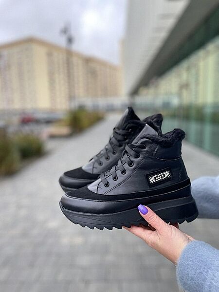 Черевики жіночі VLADEKS 1408-2 чорні зима, шкіра натуральна 5185 37р.39р.40