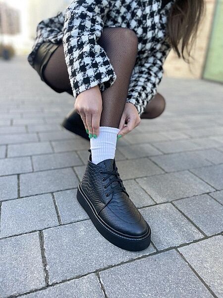 Черевики жіночі SEE SEVEN 1519 чорний дракон зима, шкіра натуральна 5307 37