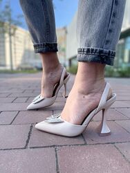 Босоножки женские BASHILI M91-3 бежевые лето, эко-кожа 4978 36-40