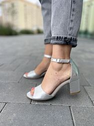 Босоножки женские NIVELLE 1468/6015-6033 серебряные лето, натуральная кожа 