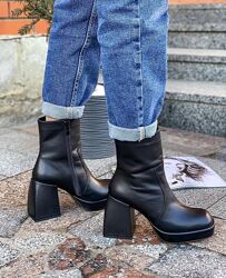 Черевики жіночі SANTINI 18641-11 чорні весна-осінь, шкіра натуральна 5018