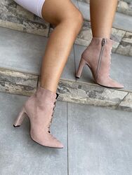 Черевики жіночі LIRIO HB256/95-9551 пудра весна-осінь, замша натуральна