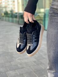 Кеди жіночі Dino Vittorio 2408/4121/250 чорні весна-осінь, шкіразамша натур