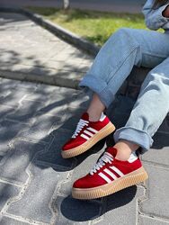 Кеди жіночі Dino Vittorio 2408/131/250 червоні весна-осінь, замша натуральн