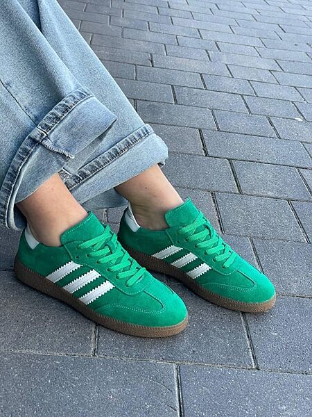 Кеди жіночі Notta bene K-0424 зелені весна-осінь, замша натуральна 5419