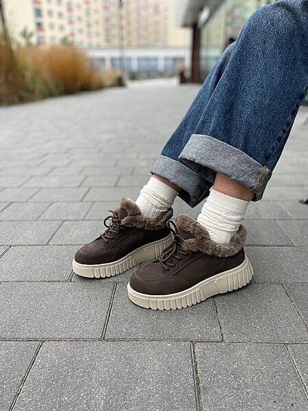 Черевики жіночі VIKA 2292D-1-X кофе зима, замша натуральна 5678