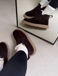 Черевики жіночі MOLLY 212 коричневі зима, замша натуральна 5673