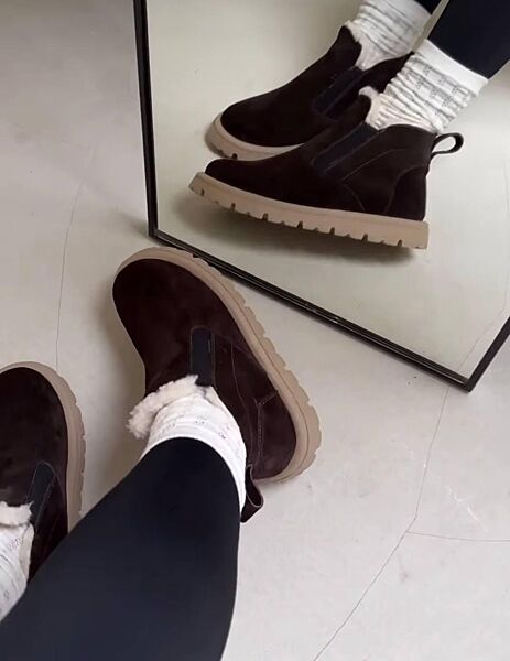 Черевики жіночі MOLLY 212 коричневі зима, замша натуральна 5673