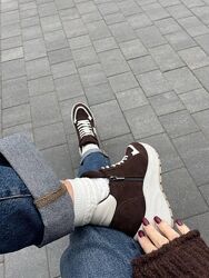 Кросівки жіночі Arcoboletto 500 коричневі зима, шкіразамша натуральна 5669