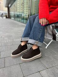 Черевики жіночі GREMMY 207 коричневі зима, замша натуральна 5716