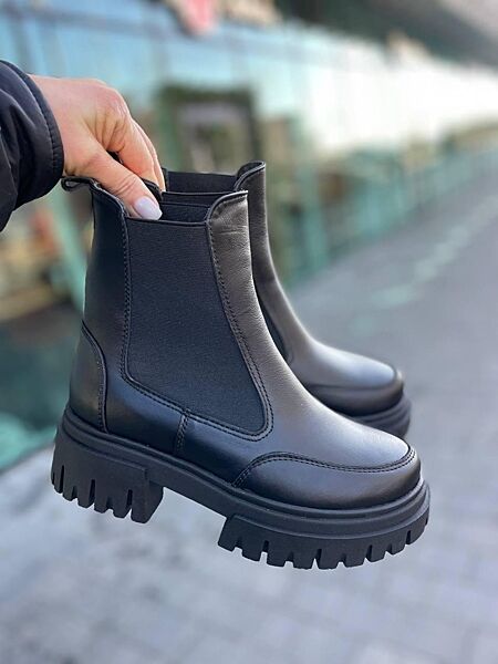 Черевики жіночі EDAN 18 чорні зима, шкіра натуральна 5695