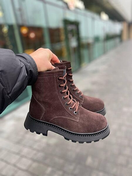 Черевики жіночі MOLLY 12-16 коричневі зима, замша натуральна 5715