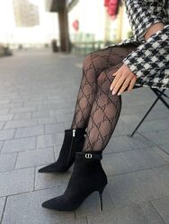 Черевики жіночі Stefaniya nina 703-104 чорні весна-осінь, еко-замша 5758