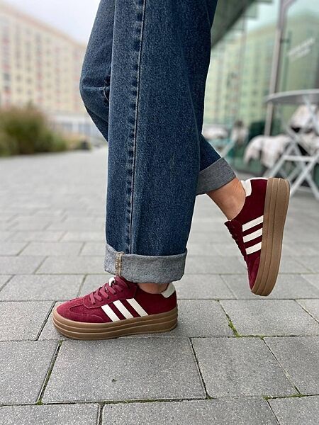 Кеди жіночі ZEMIRA 8381 бордові весна-осінь, замша натуральна 5623