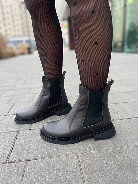 Черевики жіночі EDAN 117 коричневі зима, шкіра натуральна 5741