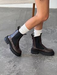 Черевики жіночі NikArt 977 коричневі зима, шкіра натуральна 5752