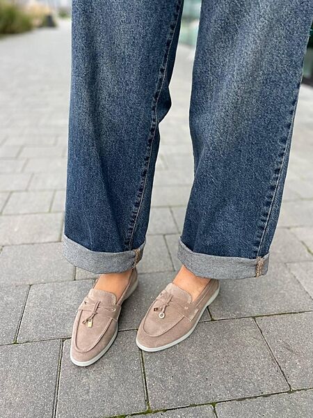 Лофери жіночі GREMMY 208 капучіно весна-осінь, замша натуральна 5513