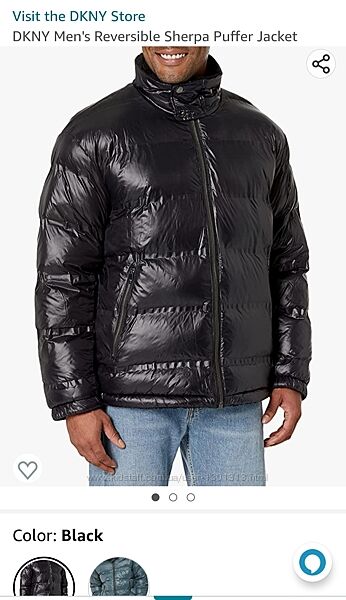 Зимняя двухсторонняя куртка пуховик Donna Karan New York Размер  L