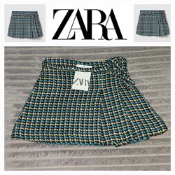 Спідниця Zara р.134 бавовняна тепла мякенька юбка для девочки