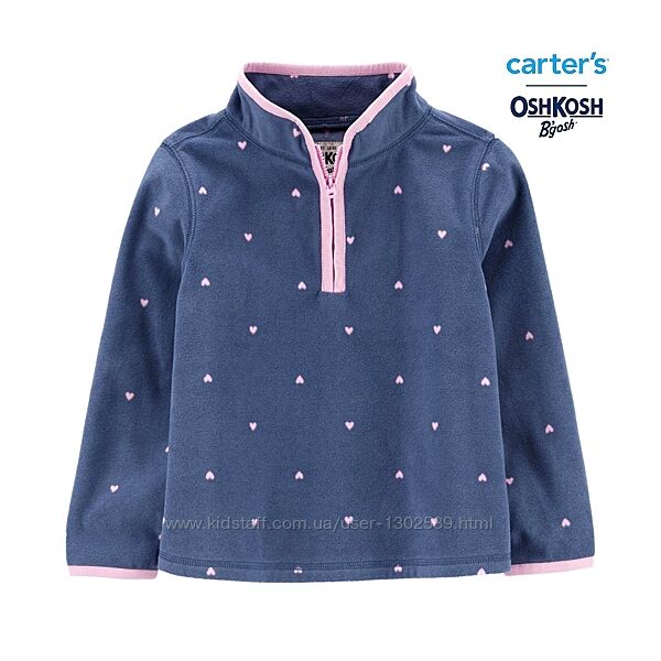 Фліска 4-5 років Carters Oshkosh флісова кофта для дівчинки пуловер светр
