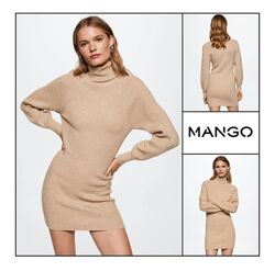 Зимова сукня Mango XS-S жіноча плаття светр довгий гольф водолазка платье