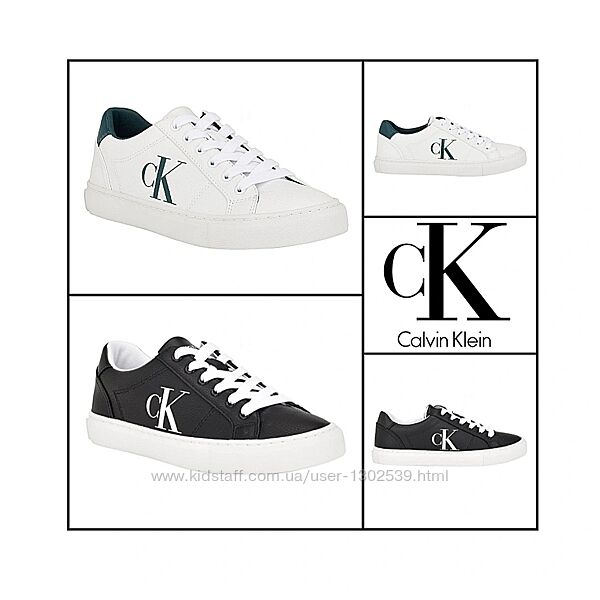 Кросівки 38-39 Calvin Klein шкіряні чорні білі жіночі кроссовки женские