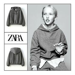 Худі весна 5-7 років Zara з мякої тканини дитяче для дівчинки світшот худи