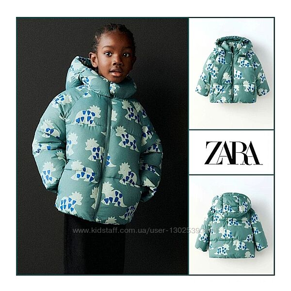 Куртка 1,5-2 роки Zara нова колекція з принтом динозаври для хлопчиків 