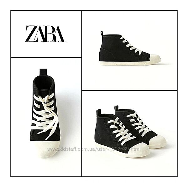 Хайтопи шкіряні 30 Zara демісезонні черевики кеди для хлопчика дівчинки