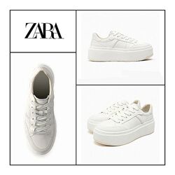 Кросівки 39 Zara нова колекція базові білі жіночі кеди кеды женские