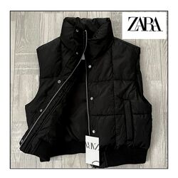 Жилет демісезонний XS-S Zara нова колекція стьобаний утеплений жіночий