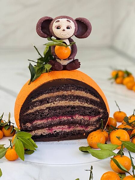 Вебинар по круглому торту-апельсин Чебурашка - Надежда Архипова