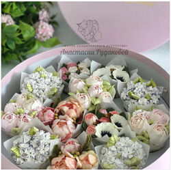 Анастасия Рудакова Цветы из крема в малазийской технике Пионы Ранункулюс