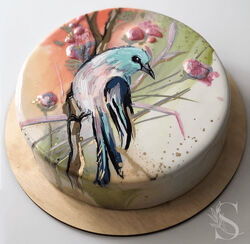 Роспись муссового торта Slivki Vrn