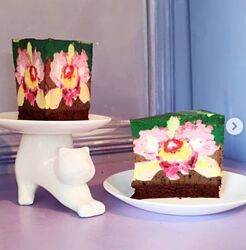 Мастер-класс и торты в технике cakeinside Евгения Кизленко Закат Орхидея