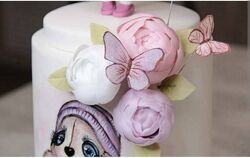 Три вида декора. Пионы, зелень и бабочки Диля Кабилова