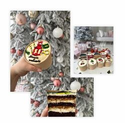 Cake-to-go торт в кофейном стакане с собой Новогодние бенто торты Манакина