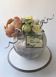 Видео-урок Торт-шар Ваза с цветами Юлия Агафонова