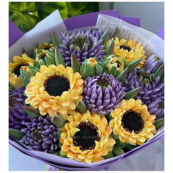 Букет из подсолнухов и хризантем Анна Иванова