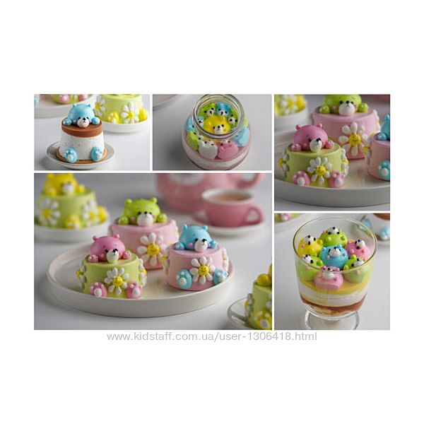 Зефирные мини-тортики, украшенные маршмеллоу Марина Невская