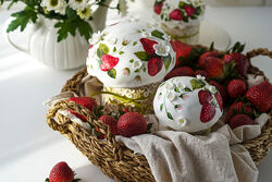 Пасхальный декор. Акварельная роспись на куличах Марина Невская