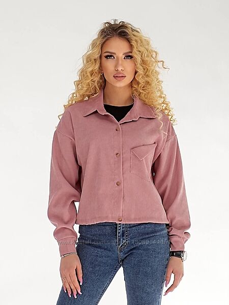 Сорочка укорочена на ґудзиках з коміром 