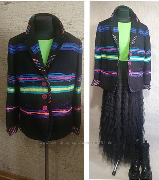 Яскравий вовняний жакет