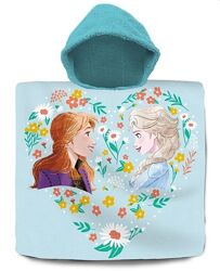 Детское пляжное полотенце-пончо Disney Frozen Холодное Сердце Анна и Эльза 