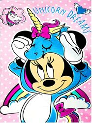 Детский флисовый плед Disney Минни Маус 100х150 для девочки