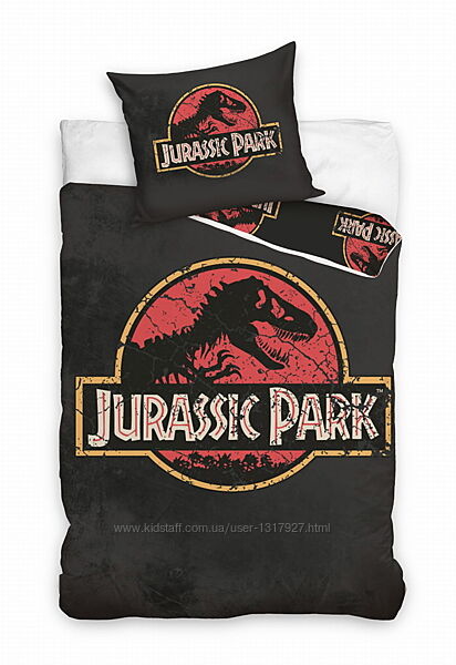 Постельное белье с динозаврами Jurassic Park полуторный комплект