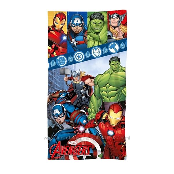 Пляжное полотенце Marvel Avengers - Марвел Мстители - 70х140 для мальчика