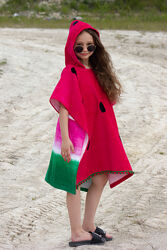Пляжное полотенце пончо с капюшоном Primark Сочный арбуз для подростка 8-11