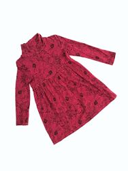 Платье красное в цветочек Sinsay, 4-5 лет